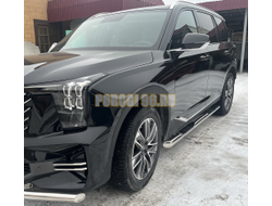 Пороги труба с проступью Папа Тюнинг d76 для GAC GS8 2025-