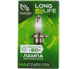 Clearlight Лампа автомобильная галогенная H4 LongLife  MLH4LL