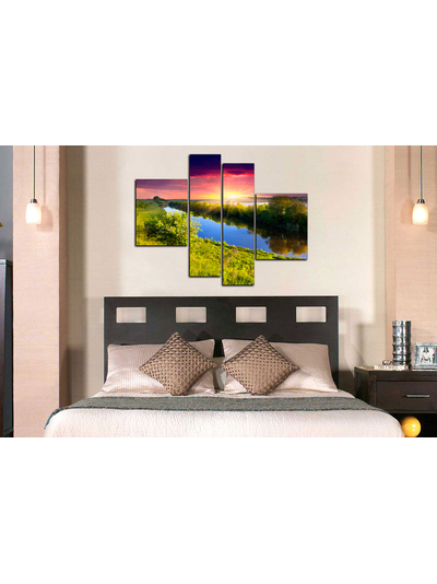 Модульная картина "Фиолетовый закат"