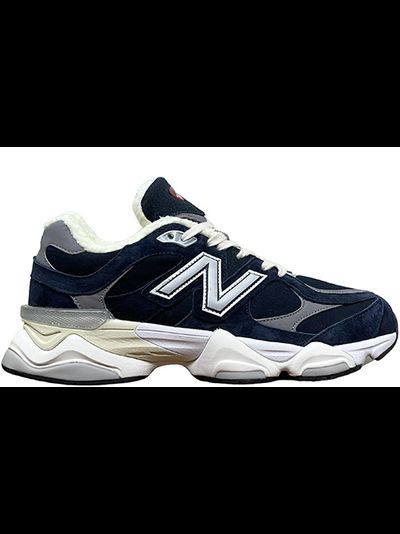 New Balance 9060 Navy White с мехом