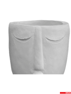 Кашпо "ПОЦЕЛУЙ БОЛЬШОЙ", цв. белый, Н=12см, гипс (6шт.)