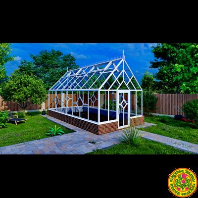 Теплица из стекла и алюминия в классическом стиле АЛЬБИОН 3500 х 7000 мм