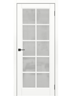 дверь крашеная со стеклом "Квинта" эмаль белая
