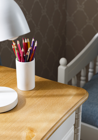 Стол письменный Айно №4 из массива сосны с ящиками и дверкой 113 Х 62,5 Х 75 СМ