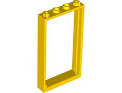 Door, Frame 1 x 4 x 6 with 2 Holes on Top and Bottom, Yellow (60596 / 4561507 / 6262947)