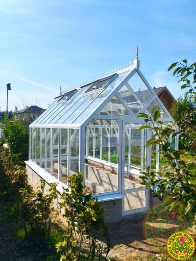 Базовая комплектация теплицы из стекла  и алюминия БРИТТОН размером 5000 x 2500 мм