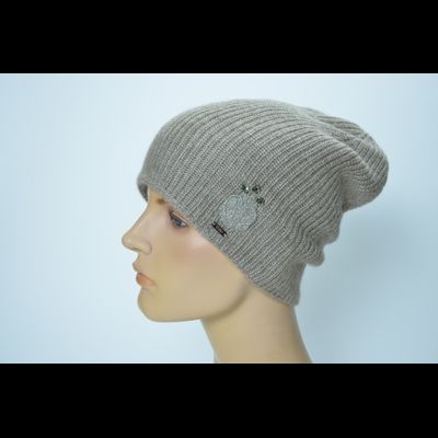 Женская шапка из альпака и шелка Vizio Италия 9015 CL ореховая