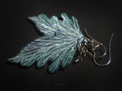 Серьги с ледяными крылышками феи Надлесья, волшебное украшение