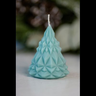 Свеча "Ёлка хрусталь" Бирюза