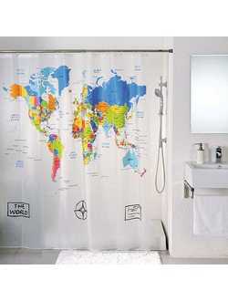 Шторы карта мира