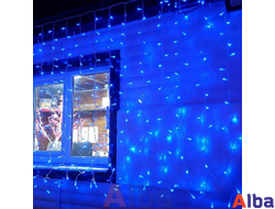 Занавес 2*2 м, СИНИЙ, IP54, постоянное свечение