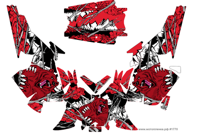 Наклейки снегоход Polaris RMK 2012 Екатеринбург УФА Тюмень Челябинск Пермь мотонаклейки.ру