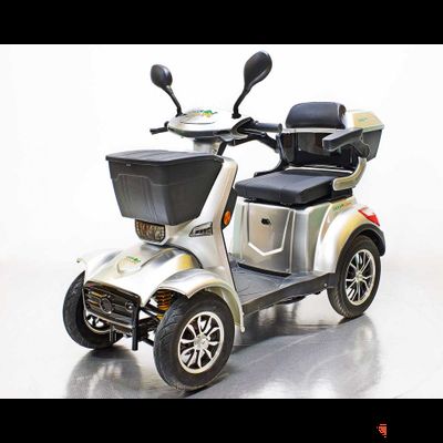 Электроскутер Трайк GreenCamel Пони 4K Серебристый