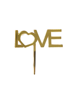 Топпер акриловый LOVE (золото)