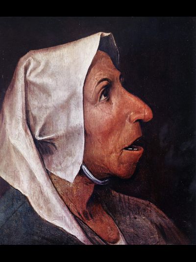 Картина обогреватель, репродукция Питера Брейгеля Портрет старой женщины