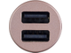 Автомобильное зарядное устройство Perfeo AUTO 2, USB, 2x2.4А, (розовый)