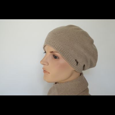 Кашемировый берет женский Vizio Италия 9000 В бежевый