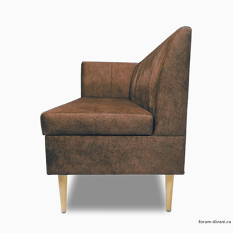 Кухонный ДИВАН "ФОРУМ-8Б" с боковой спинкой, Коричневый левый