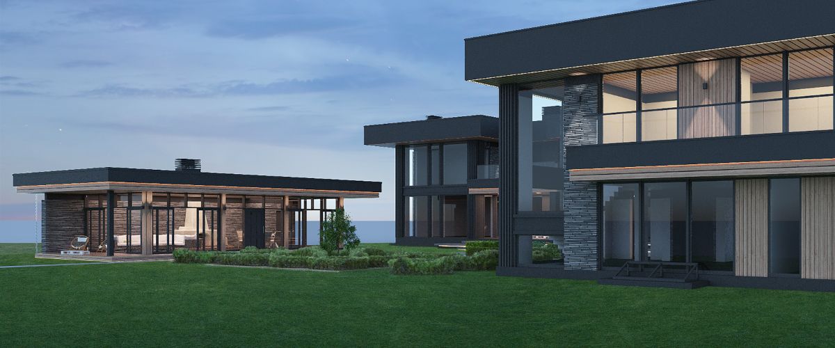 Беседка в комплексе загородных строений