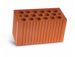 Кирпич строительный красный рифленый 2.1NF 250х120х140мм М200кг/см2 Каширский