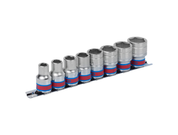 Набор торцевых головок 1/2", шестигранные, 3/8"-7/8", 8 предметов KING TONY 4510SR