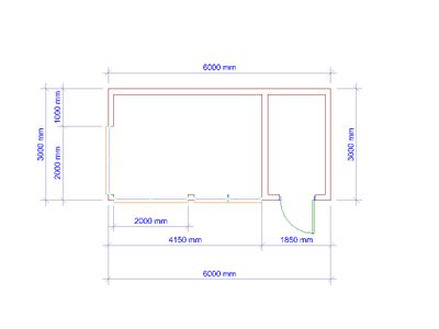 003 БЕСЕДКА: ГАБАРИТНЫЕ РАЗМЕРЫ: (6Х3М), ОБЩАЯ ПЛОЩАДЬ: 18М²