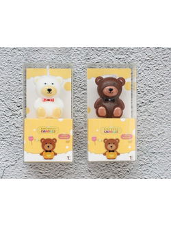 Свеча "Мишка" цвет в ассортименте