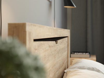 Спальня ВЕРСАЛЬ-5 - Секция №4 Кровать 1800 1C Дуб Баррик