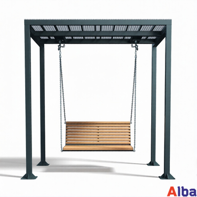 уличный навес с качелью