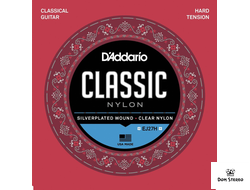 D`ADDARIO EJ27H STUDENT NYLON HARD TENSION струны для классической гитары