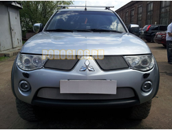 Защита радиатора Mitsubishi L200 2006-2010 chrome верх
