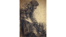 ЗИНОВ В.С. РИСУНОК МУЖЧИНА - ИЗ СЕРИИ ЭСКИЗОВ К НЕЗАКОНЧЕННОЙ РАБОТЕ 1930-Е ГГ. БУМАГА, ИТАЛЬЯНСКИЙ КАРАНДАШ 80Х58 (544)