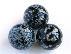 Шар Обсидиан снежный