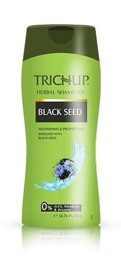 TRICHUP HAIR Shampoo BLACK SEED ШАМПУНЬ ЧЕРНЫЕ СЕМЕНА, ПИТАНИЕ И ЗАЩИТА VASU , 200 МЛ