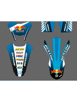 Наклейки на Honda XR 250 1999 2000 2001 2002 2003 2004 2005 2006 2007 #1251 синий