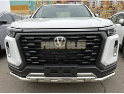 Защита переднего бампера двойная с перемычками Папа Тюнинг d60/42 для CHANGAN Hunter Plus 2022-