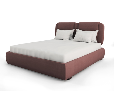 Кровать двуспальная MyCloud Верона с подъемным механизмом, бельевым ящиком, мягкое изголовье, съемные подушки