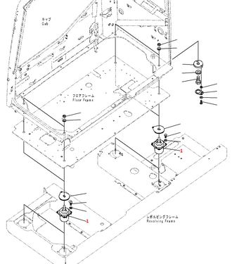 20Y-53-13113  Подушка кабины  Komatsu