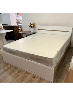 Кровать "Наоми" (КР-11) 1,6м МДФ белый глянец (БТС)