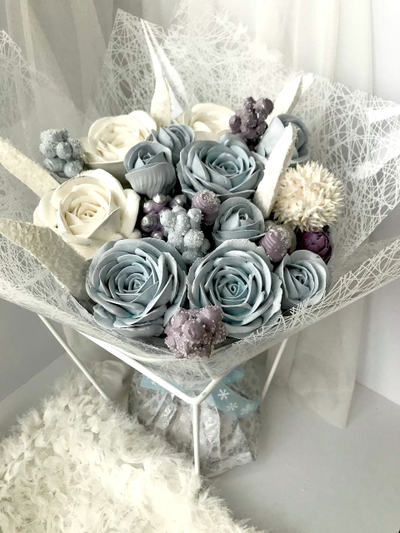 Новогодний букет из зефира