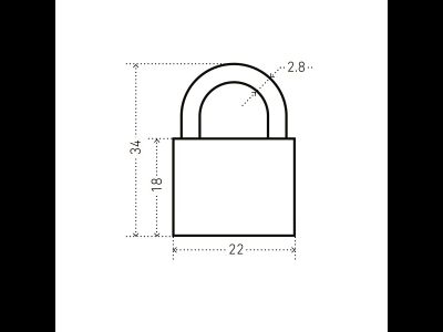 Замок навесной для чемодана Аллюр черный [30920]