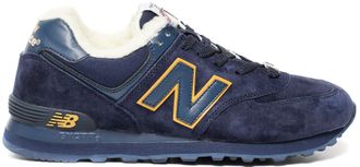 New Balance 574 Blue Yellow с мехом