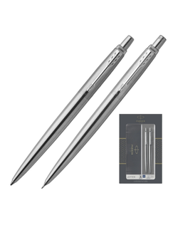 Набор пишущих принадлежностей PARKER Jotter Stainless Steel: ручка шариковая + механический карандаш