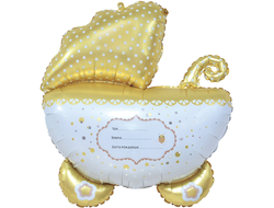 Шар Фигура, Коляска для малыша, Ванильное золото