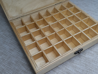 Коробка 35 ячеек, для коллекции камней, цвет "Натура" (24*20*4 см, 700 г) №23060