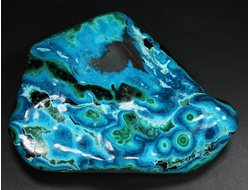 Хризоколла, Малахит, полировка, Конго (110*82*28 мм, 352 г) №28661