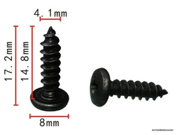 Саморез 4,1*14,8 черный (2054) цена за 100 шт