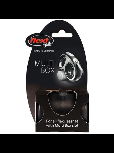 Flexi аксессуар Multi box S-М/L бокс для лакомств или пакетиков для сбора фекалий черный