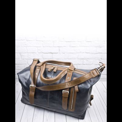 Кожаная дорожная сумка Campora Premium dark blue (арт. 
4019-54)