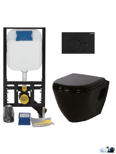 xКнопка смыва CREAVIT SPA GP7002.02, черный глянцевый